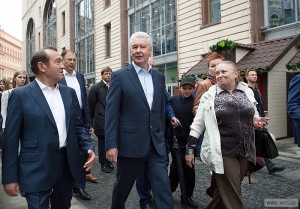 Мэр Москвы Сергей Собянин посетил открытие улицы Мясницкая 